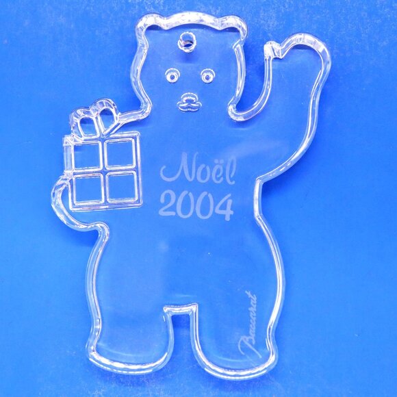 Baccarat 2004 Crystal Christmas Ornament Noel Bear Limited Edition - Picture 1 of 4